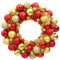 SKM Weihnachtskranz Rot und Golden 45 cm Polystyrol,0,96 KG,356125,Color: Mehrfarbig