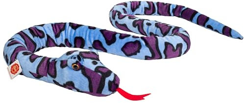 Teddy Hermann 92309 Schlange lila-blau Gemustert 175 cm, Kuscheltier, Plüschtier