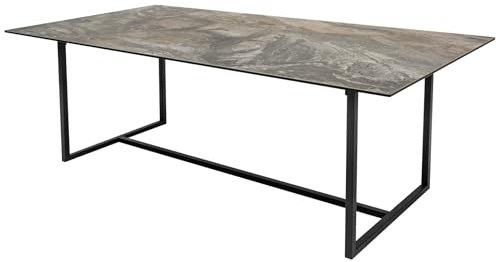 Riess Ambiente Design Esstisch SYMBIOSE 200cm Marmor Taupe Keramik Made in Italy Küchentisch Esszimmertisch Konferenztisch
