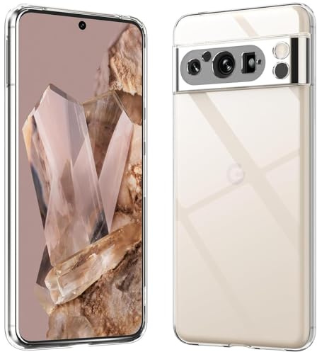 CoolGadget Handyhülle für Google Pixel 8 Pro Ultra Dünn Transparent | Slim Case aus flexiblem TPU, federleicht, kaum sichtbar, kratzfest, minimalistisch