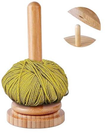 Wollknäuelhalter Holz, Garnhalter für knotenfreies, Wollabwickler mit Kugellager, Vertikale Garnaufbewahrung, Häkelgeschenk für Strickliebhaber, Häkeln Stricken Kunsthandwerk bezuhör