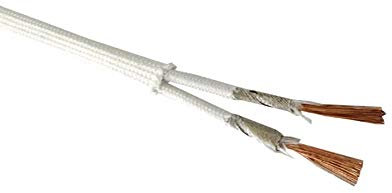 500 ° High Temperature Cable 2 Core 3 Core Wire Heat Resistant Mica Braided Wire Fireproof 0.5mm 0.75mm 1.0mm 1.5mm 2.5mm 4.0mm 1pc (Color : 2 core, Size : 17 AWG 1.0mm)