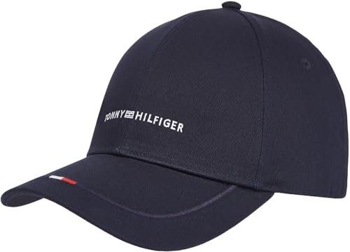 Tommy Hilfiger Uomo Cappellino Foundation 6 Panel con Logo, Blu (Space Blue), Taglia Unica