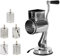 Edelstahl Trommelreibe Set, Käsereibe mit Kurbel und 5 Trommelklingen, Manuelle Gemüseschneider Ideal für Gurken, Käse und Nüsse, Karotten usw