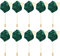 PATIKIL Rosenanstecker, 10er Pack Bräutigam Hochzeitsanstecker Tasche Handgemachte Blumen Reversnadel Anstecker für Männer Hochzeitszeremonie Party Prom, Dunkelgrün