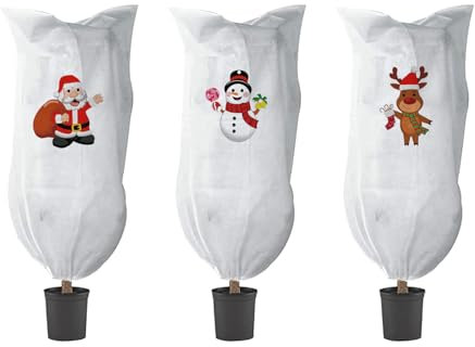 ASOFTY 3 Stück Winterschutz für Pflanzen, 90x110 cm Pflanzenschutz Winter mit Reißverschluss, Frostschutzhaube für Pflanzen, Winterschutz-Haube für Palme, Olivenbaum, Kübelpflanzen
