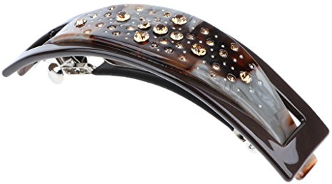 Fermagli vintage in acetato francese – Forcine per capelli grandi da 9,5 cm, materiale di lusso eterno, tenuta sicura per tutti i tipi di capelli, perfette per l'uso quotidiano, caffè