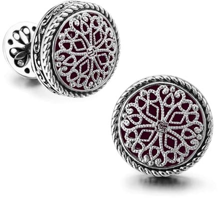 Manschettenknöpfe für den Mann, Manschettenknöpfe für Männer, Silberne Manschettenknöpfe für Hochzeit, Business, Vatertag, Geschenk für Männer, Platinierte Manschettenknöpfe mit Luxus-Geschenkbox