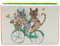 Porte Éponge en céramique décoré - Collection Chats sur Tandem - 12 x 9 cm