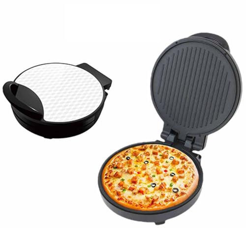 OZTYSGXM 1200W Electric Pizza Oven, 10 Inch Indoor Countertop Pizza Maker with Non Stick Coating Plate, Double-Sided Heating/Easy to Clean for Home Kitchens Pizzeria Restaurant Use