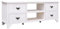 OHOOWOO Muebles TV Mueble para TV Antiguo Madera de Paulownia Blanco 108x30x40 cm