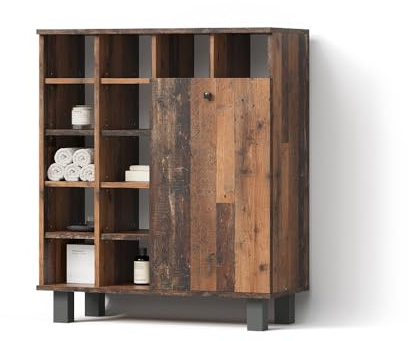 Livinity Badschrank Fucino, Eiche rustikal, 78.4 x 91.6 cm