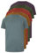 BadRhino Big & Tall Brown/Blue/Red/Green/Purple 5 Pack Core T-Shirts - Men's - Plus Size Curve