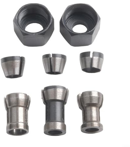 Portabrocas de 6 mm, 6 35 mm y 8 mm para conversión de máquina de grabado, juego de 8 piezas (8 piezas)