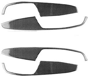 4 adesivi decorativi for braccioli porta auto in fibra di carbonio for interni auto, compatibili con Audi A4 B9 RS4 S4 2017 2018 2019