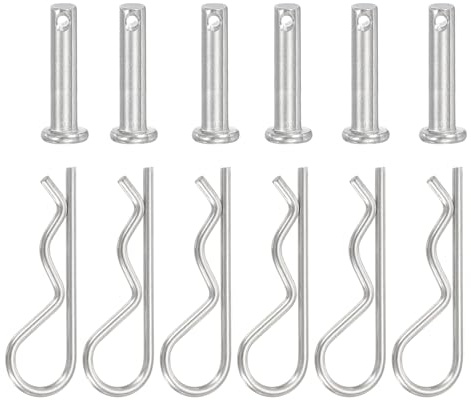 YELARXI 6 perni M5 x 20 mm a foro singolo con perno a molla a forma di R
