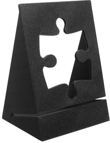 Vaguelly Puzzle Box Lid Holder Stand with Stable Base for Puzzlers Black Jigsaw Puzzle Display Rack and Storage and Collection Display Accessory