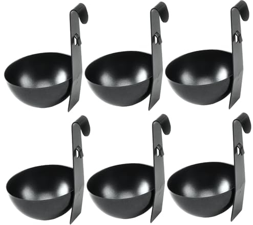 Metal Egg Poacher Cups, 6PCS Hangable Kitchen Supplies for Easy Cooking Breakfast