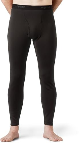 LAPASA Herren Innenfleece Thermo Unterhose, Thermohosen 1er Pack Funktionsunterwäsche Extra warm Thermoflux M25, XXL, Schwarz (Extra warm)