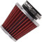 Evermotor Universal Rosso Filtro aria a doppio strato in acciaio per moto quad Scooter ATV Quad 42mm 43mm 44mm