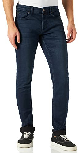 Herren O&S Slim Fit Jeans | Basic Hose Denim Pants ONSLOOM | Tapered Trousers Stoned Washed, Farben:Blau-4, Größe Jeans:34W / 32L