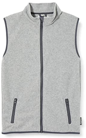 Playshoes Unisex Kids Children's fleece jacket with contrasting colours 420009, 37 - Grey/Melange, 98