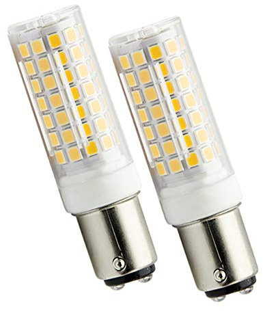 ZIBEI B15d A Mené L'ampoule,B15 6W LED Lampe L'ampoule=Halogène 75W B15D, 690 lumens, Blanc Chaud 3000K Dimmable (2 PCS)