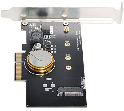 Cablecc PCI-E 3.0 x4 to M.2 NGFF M Key SSD Nvme Card Adapter PCI Express with Power Failure Protection 4.0F Super Capacitor