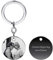 VIBOOS Personnalisé Porte-clés Rond Gravure Personnalisée Nom De La Photo Date pour Femmes Hommes Garçons Filles en Acier Inoxydable Photo Étiquettes Relation Cadeaux d'anniversaire Amoureux Bijoux