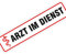 Magnetschild Schild Arzt im Dienst Einsatz Auto Autoschild