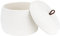 Sea Team Round Cotton Rope Storage Basket with Lid, Decorative Woven Storage Bin, Pot, Caddy, Organizer, Container for Snacks, Towels, Plants, 10 x 7.5 Inches (Small, White)