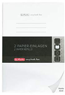 Herlitz 50034109 Refill für Notizheft flex, A4, 2 x 40 Blatt blanko, 1 Stück