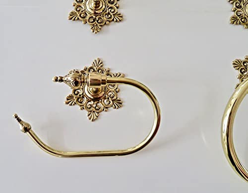 Toilettenpapier-Halter Gold Jugendstil WC Papierhalter Messing Klopapier Rollenhalter Barock Antik Badezimmer Barock Klorollenhalter Wandbefestigung WC Papier Halterung SA1970