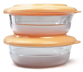 Tupperware Tafelperle 275 ml (2) PFIRSICH OHNE Rand Tafelfeine Schüssel Classic Royal