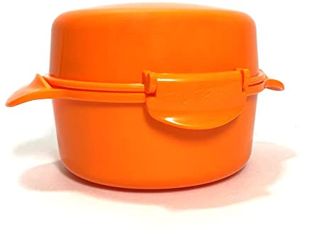 Cocedor de huevos para microondas – perfectamente cocido en cuestión de segundos. Ideal para huevos revueltos, tortillas y muchos más | Hecho en el Reino Unido | MicroPot – Naranja