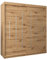 Kryspol Schwebetürenschrank York 180 cm Kleiderschrank mit Kleiderstange und Einlegeboden Schlafzimmer- Wohnzimmerschrank Schiebetüren Modern Design (Artisan Eiche)