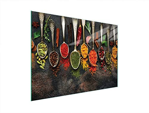 DarHaus Couvercle pour plaque de cuisson universelle en céramique, à induction, Planche à découper en verre 40 x 30 cm, protection anti-éclaboussures, plaque en verre, cuisine, Épices Ardoise