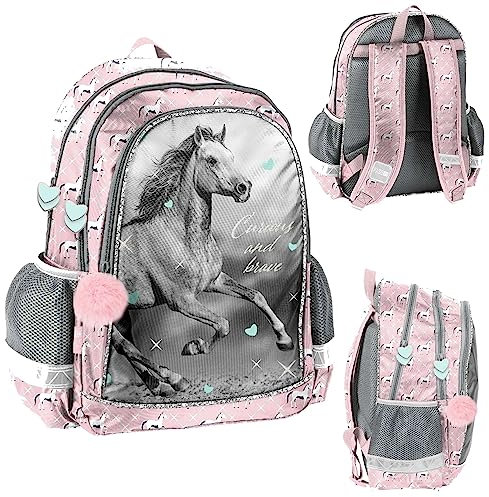 Rucksack Pferd Schulranzen Rosa