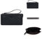 WUODHTW Stilvolle Damen Lange Geldbörse Münzgeldbörse Zero Wallet Metall Schnalle Tasche Münztasche Damen Lange Geldbörse Clutch, schwarz 1
