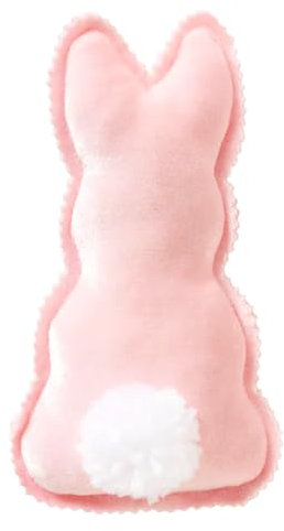 Collins 16,5 cm rosa Samt Hasenfigur - rosa Osterdeko - rosa Hasenfigur - rosa Osterhase