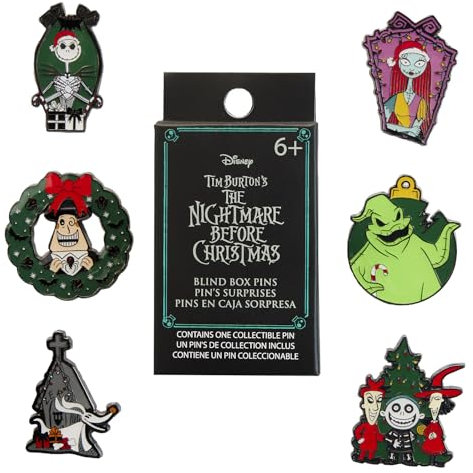 Loungefly - Walt Disney - Jack Skellington - The Nightmare Before Christmas - Seasonal - Enamel Pin Set - The Nightmare Before Christmas - Blind Box Emaille-Nadeln - Niedliche Brosche Zum Sammeln