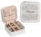 SPETYORT Personalisiertes Reise Schmuckkästchen für Mädchen, individuelle Leder-Schmuck-Organizer-Box mit Geburtsblume, kleine Schmuckschatulle, Halsketten-Organizer, Brautjungfergeschenke