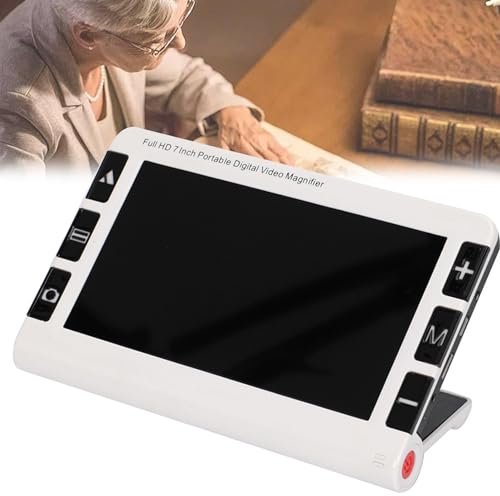 ROGHA Aide visuelle de 7,0 Pouces grossissement 2x-32x Fois loupe Électronique Portable Lecture Basse Vision loupe numérique, Aide à Vision électronique Portable