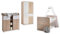 WIKI Babyzimmer Komplett-Set in Eiche Sonoma Optik / Weiß - Babyzimmer Möbel-Set 3-teilig bestehend aus Kleiderschrank, Babybett & Wickelkommode