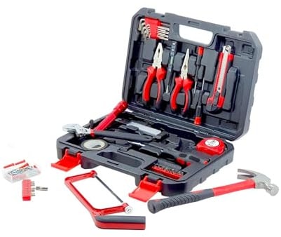 Avilia 143-teiliges Handwerkzeug-Set mit Koffer, ideal für Heimwerker, Heimwerker und Profis