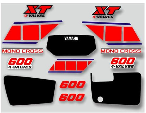 Yamaha XT 600 1986 kompatibles komplettes Grafik-Aufkleber-Set (matt)