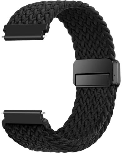 22mm Watch Straps Braided Magnetic for Samsung Galaxy Watch 3 45mm, Galaxy Watch 46mm,Venu 3,Gear S3 Frontier/Classic,Fossil Gen 5/Men's Gen 4/Women's Gen 4,Huawei GT/GT 2, Nylon Watch Bands for All