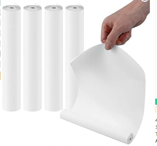 Strehknewen 5 Rollen Thermopapier A4 – 210 mm x 30 mm x 8,7 m – Weißes A4 Druckerpapier für Phomemo Thermodrucker, BPA-frei, wasserabweisend, für Büro, Schule, Zuhause