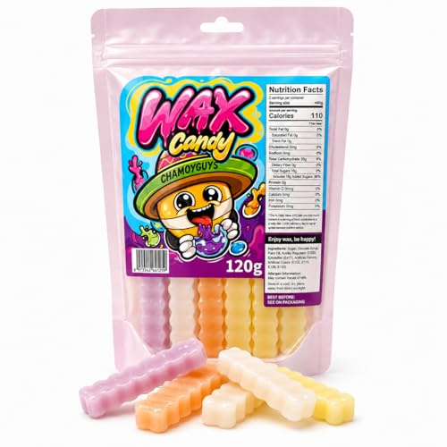 ChamoyGuys Wax Candy Sticks, Fruity Flavoured Chewy Sweets, 120g
