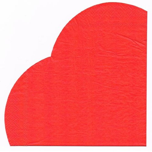 NEW ST VALENTIN mariage fiançailles indien 40 serviettes en Love en forme de cœur Rouge